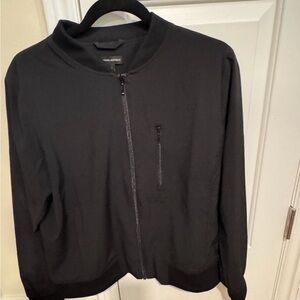 BANANA REPUBLIC Black Zip-Front light weight Bomber Jacket Medium